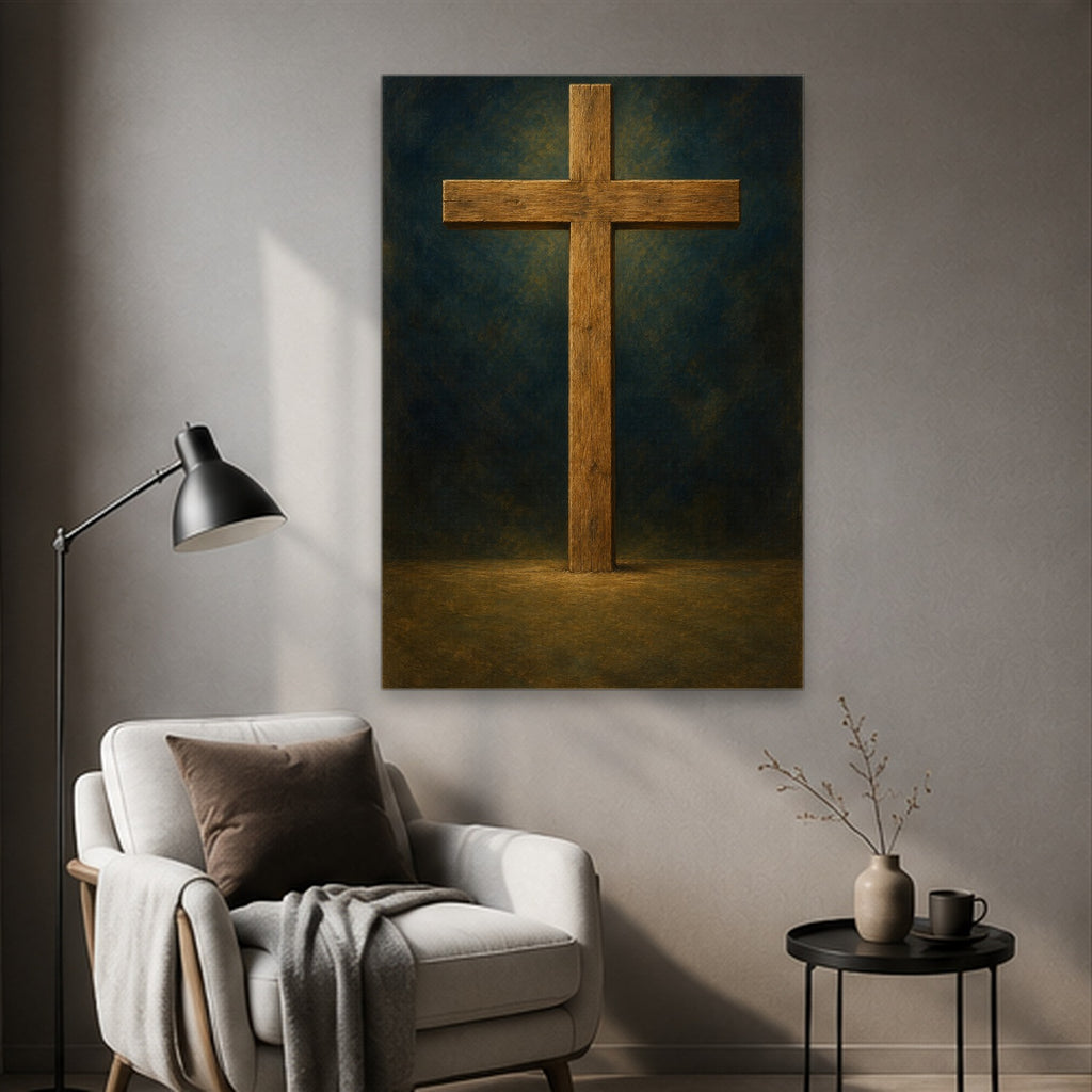 Lignum Vitae II Canvas Wall Art - Catholic Wall Art, styled in the home