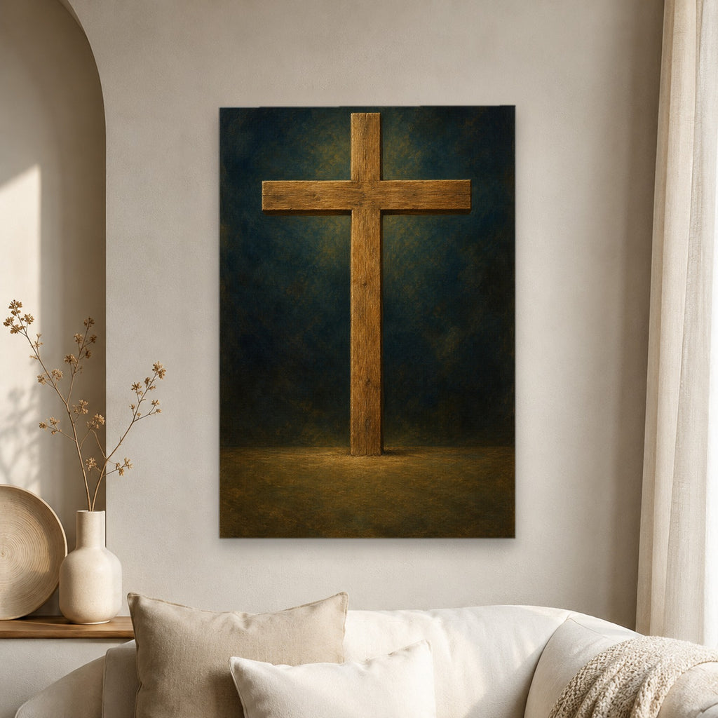 Lignum Vitae II Canvas Wall Art - Catholic Wall Art, scale reference