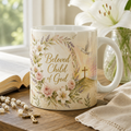 Lilies At First Light Ceramic Mug - Christian Coffee Mug, front view