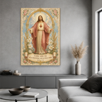 Lilies of the Sacred Heart Canvas Wall Art - Christian Wall Art, styled in the home