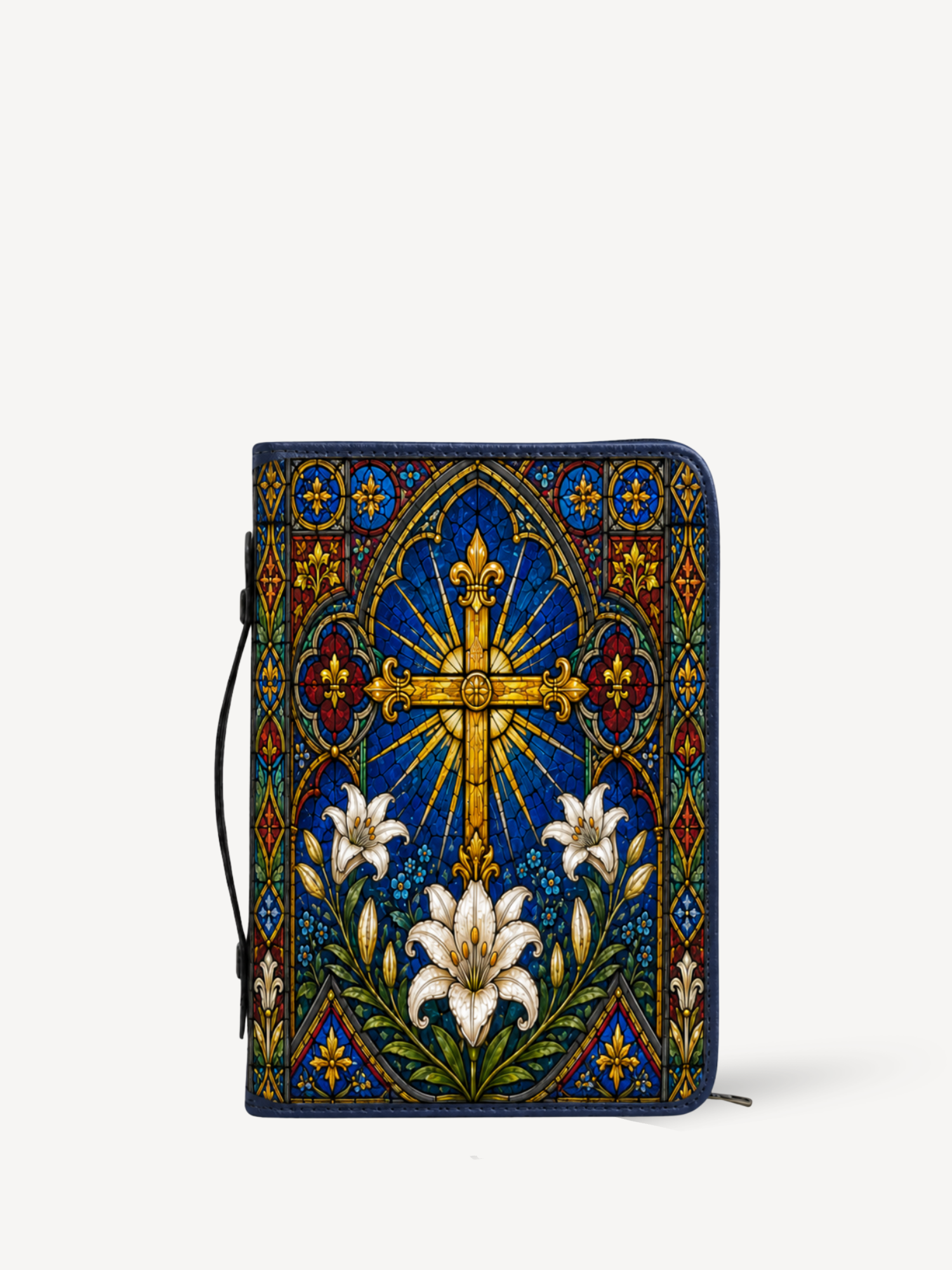 "Lilium Crucis" Bible Cover - Catholic Bible Cover, Front View
