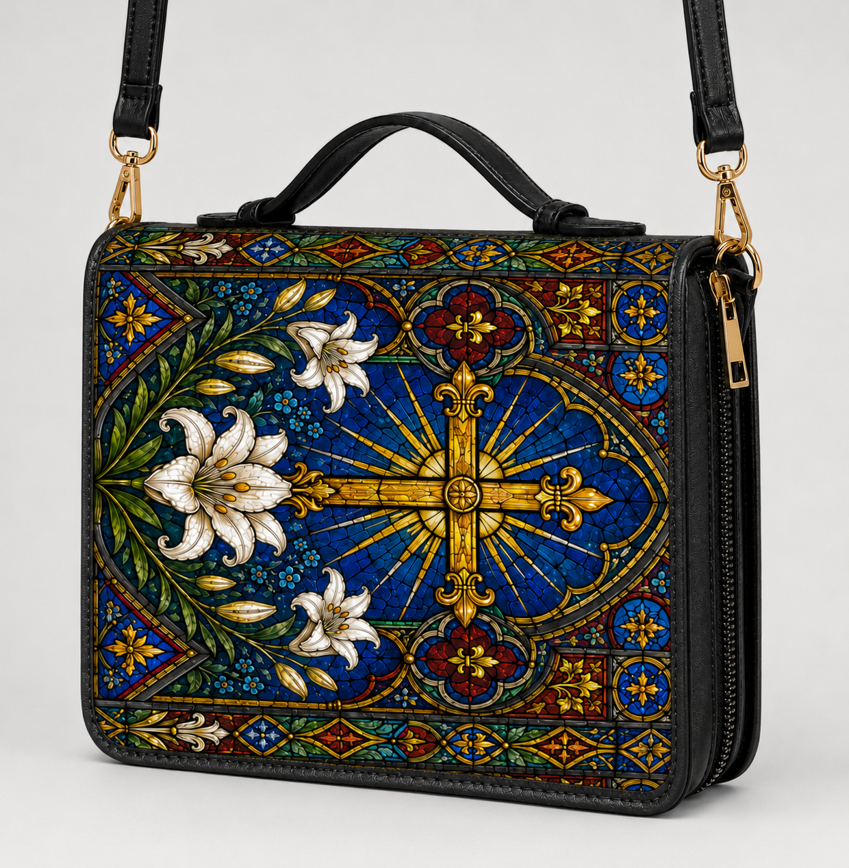 "Lilium Crucis" Bible Cover - Catholic Bible Cover, View 3