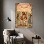 Little Ones at the Gate Canvas Wall Art - Christian Wall Art, detail view