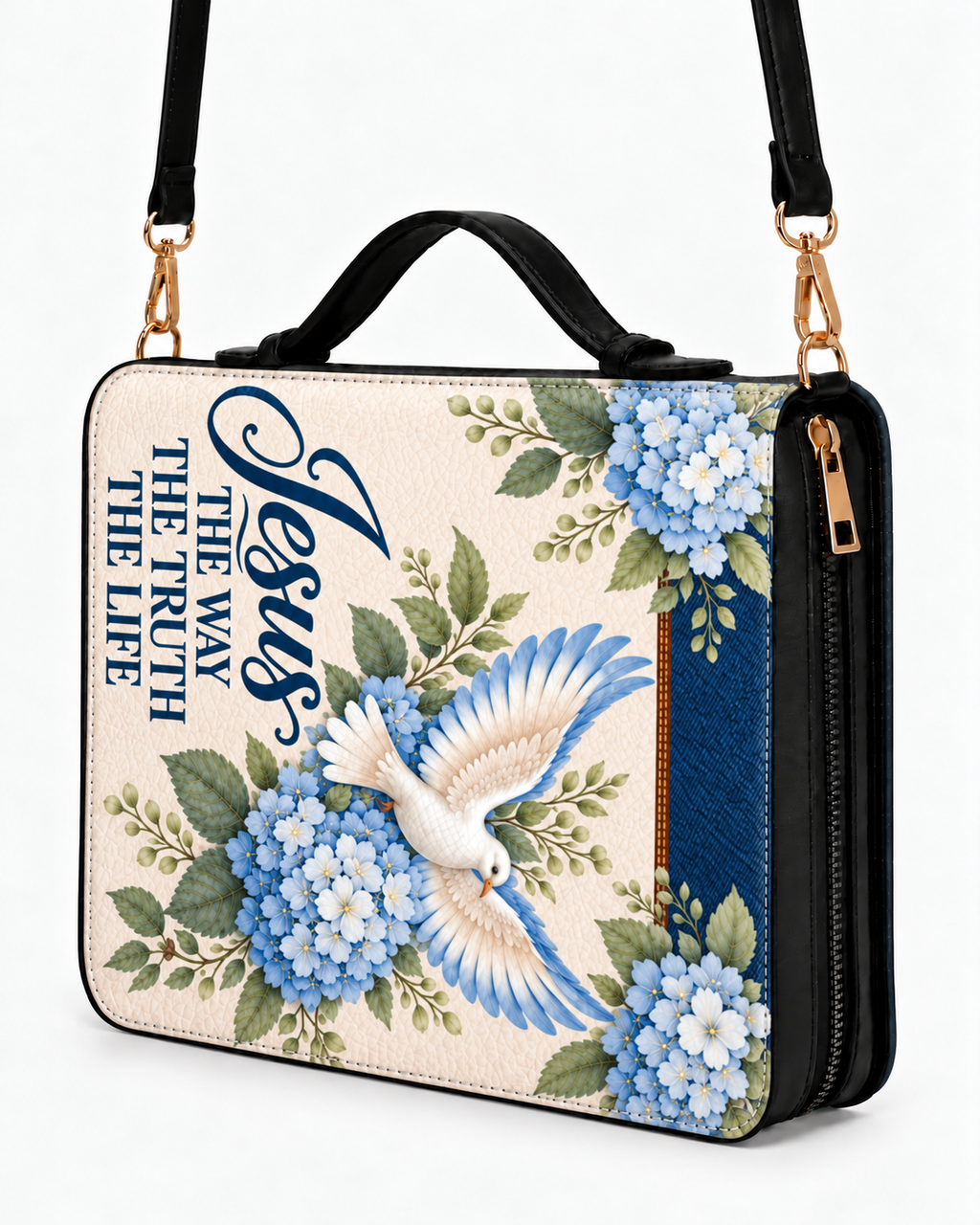 Living Promise Bible Cover - PU Leather Bible Cover, detail view