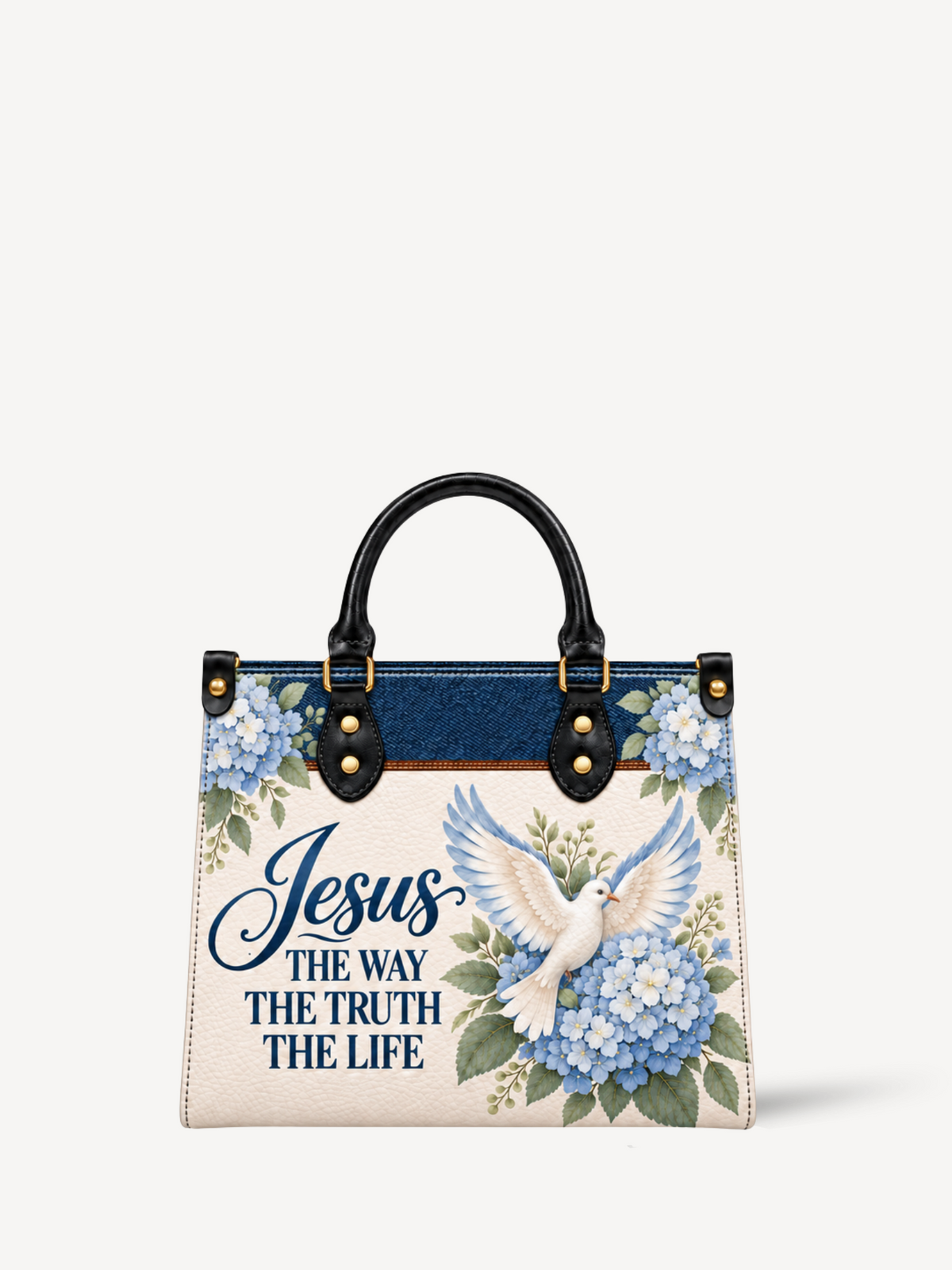 Living Promise PU Leather Handbag - Christian Handbag, front view