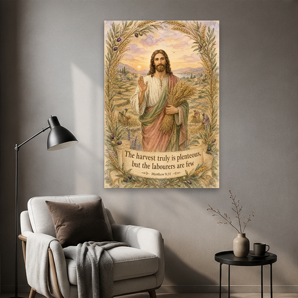 Lord of the Harvest Canvas Wall Art - Christian Wall Art, detail view