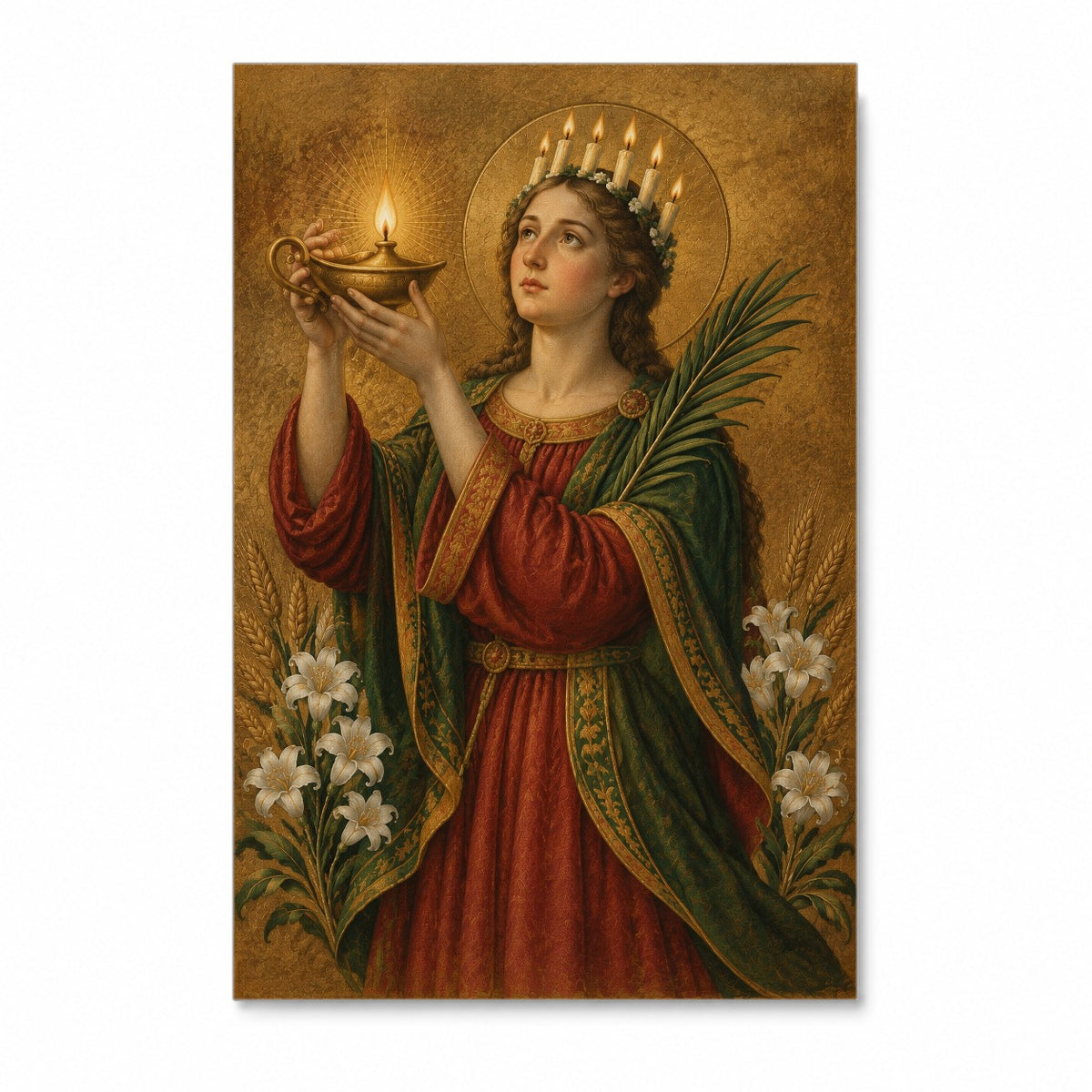 Lucia Lucis Canvas Wall Art - Catholic Wall Art, front view