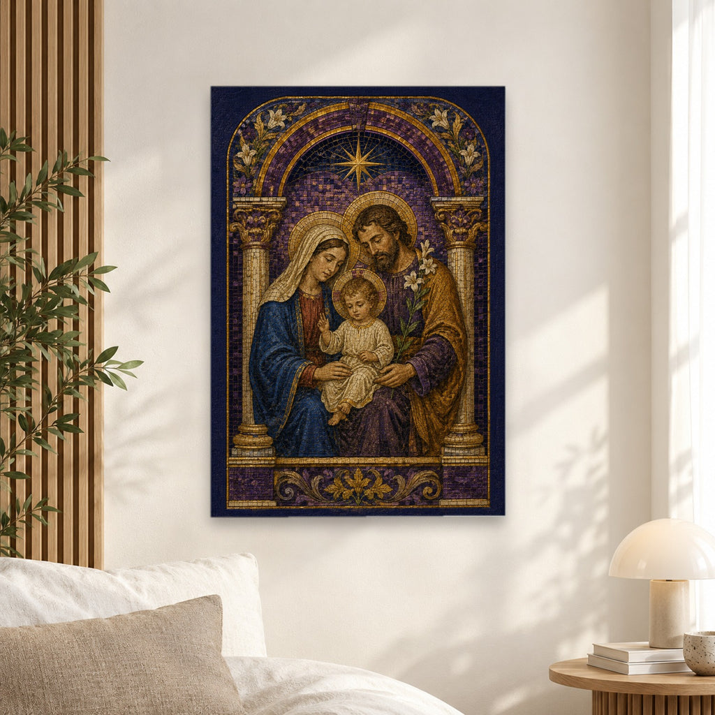 Lumen Familiae Canvas Wall Art - Catholic Wall Art, alternate angle