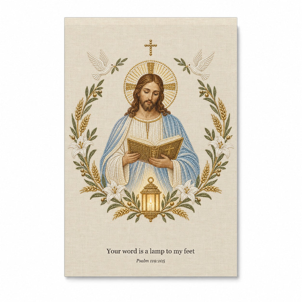 Lumen Verbi Canvas Wall Art - Catholic Wall Art, front view