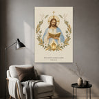 Lumen Verbi Canvas Wall Art - Catholic Wall Art, styled in the home