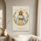 Lumen Verbi Canvas Wall Art - Catholic Wall Art, scale reference