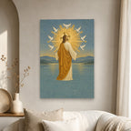 Lux Mundi Canvas Wall Art - Catholic Wall Art, scale reference