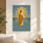 Lux Mundi Canvas Wall Art - Catholic Wall Art, alternate angle