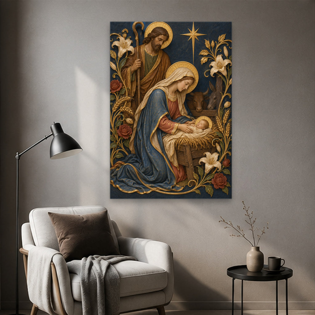 Lux Mundi III Canvas Wall Art - Catholic Wall Art, styled in the home