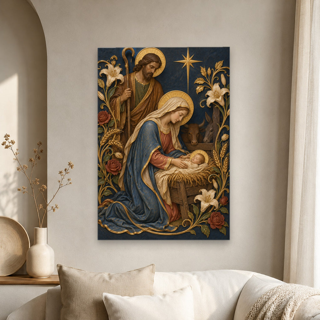 Lux Mundi III Canvas Wall Art - Catholic Wall Art, scale reference