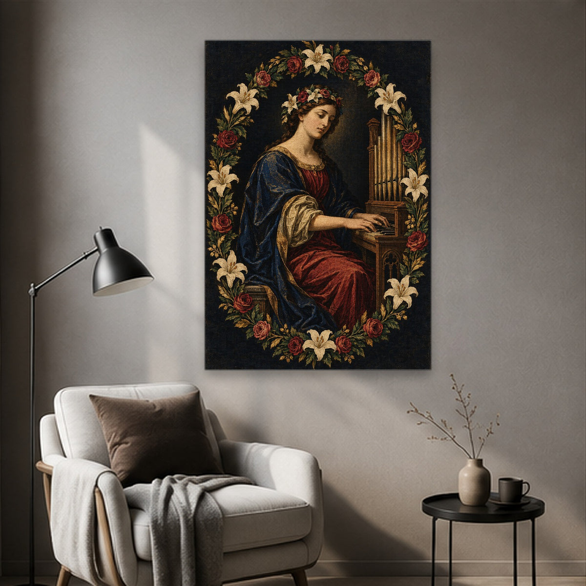 Lux Sanctorum II Canvas Wall Art - Catholic Wall Art, styled in the home