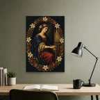 Lux Sanctorum II Canvas Wall Art - Catholic Wall Art, close-up of the print