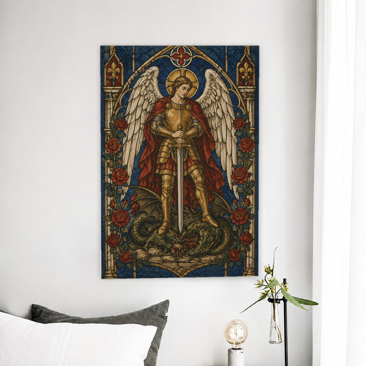 Lux Sanctorum III Canvas Wall Art - Catholic Wall Art, detail view