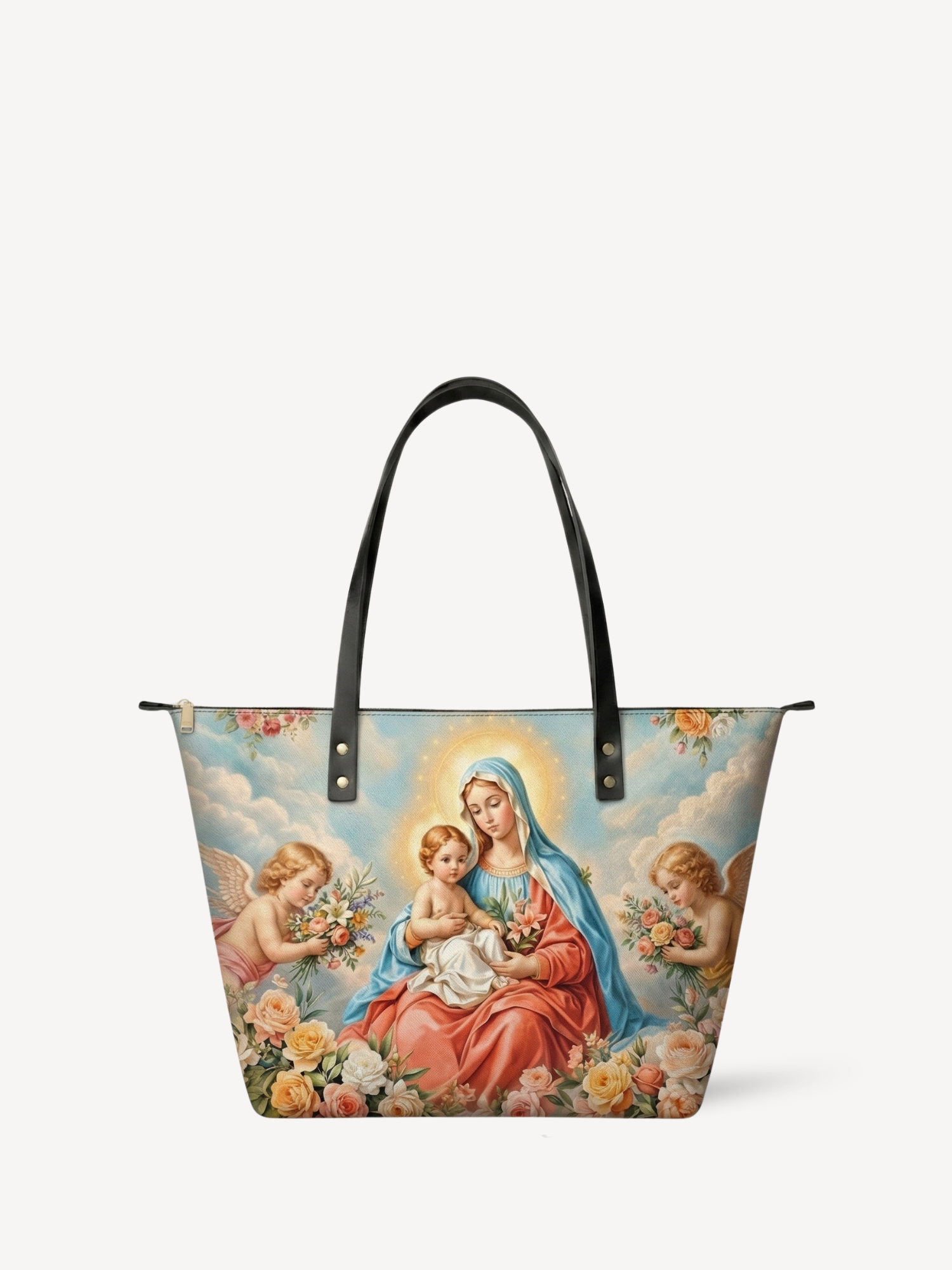 "Mater Gratiae" Leather Tote Bag