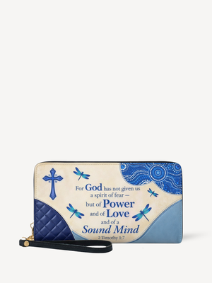 Sound Mind PU Leather Wallet - Christian Wallet, front view