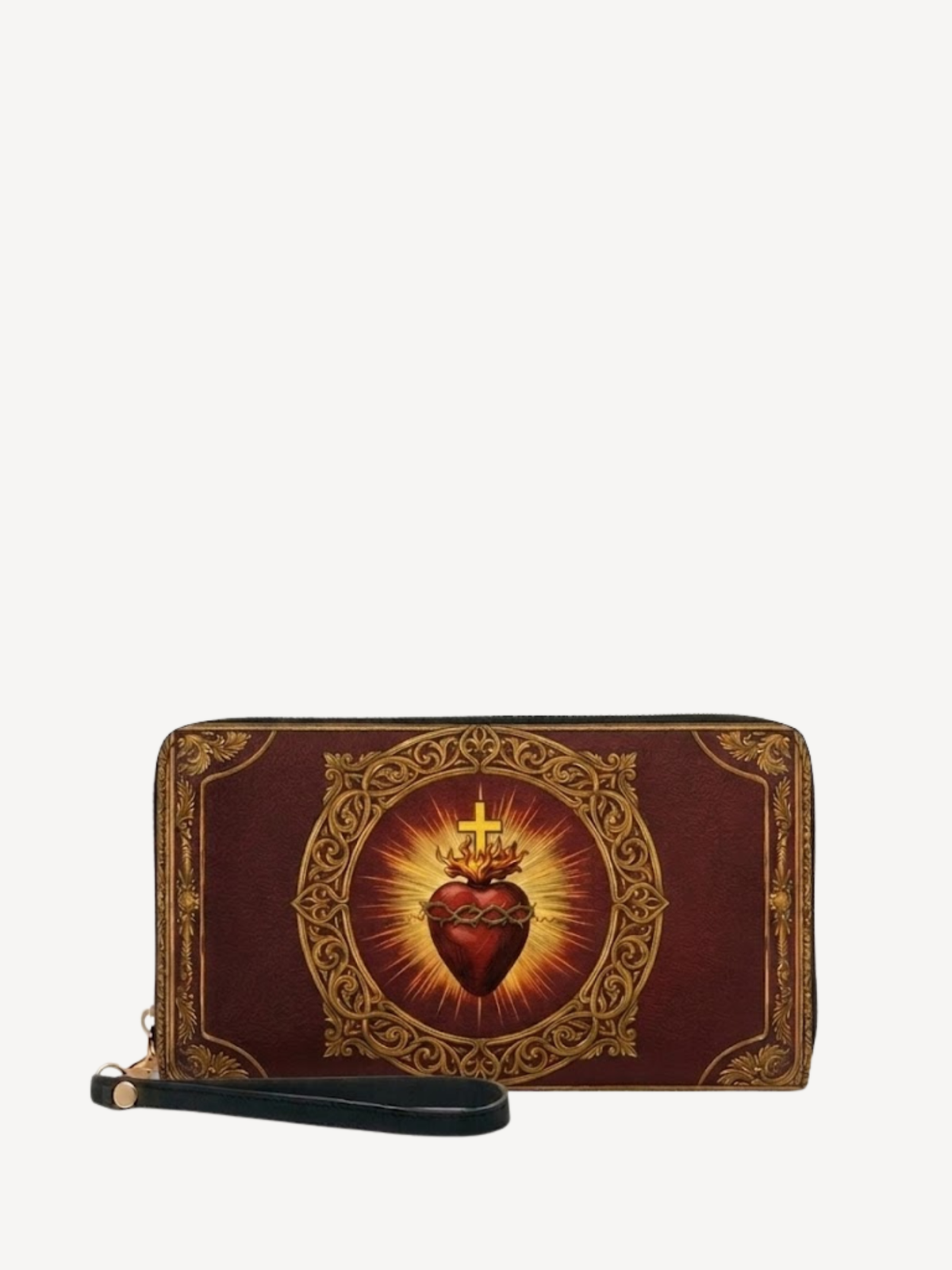 Thorned Heart PU Leather Wallet - Christian Wallet, front view