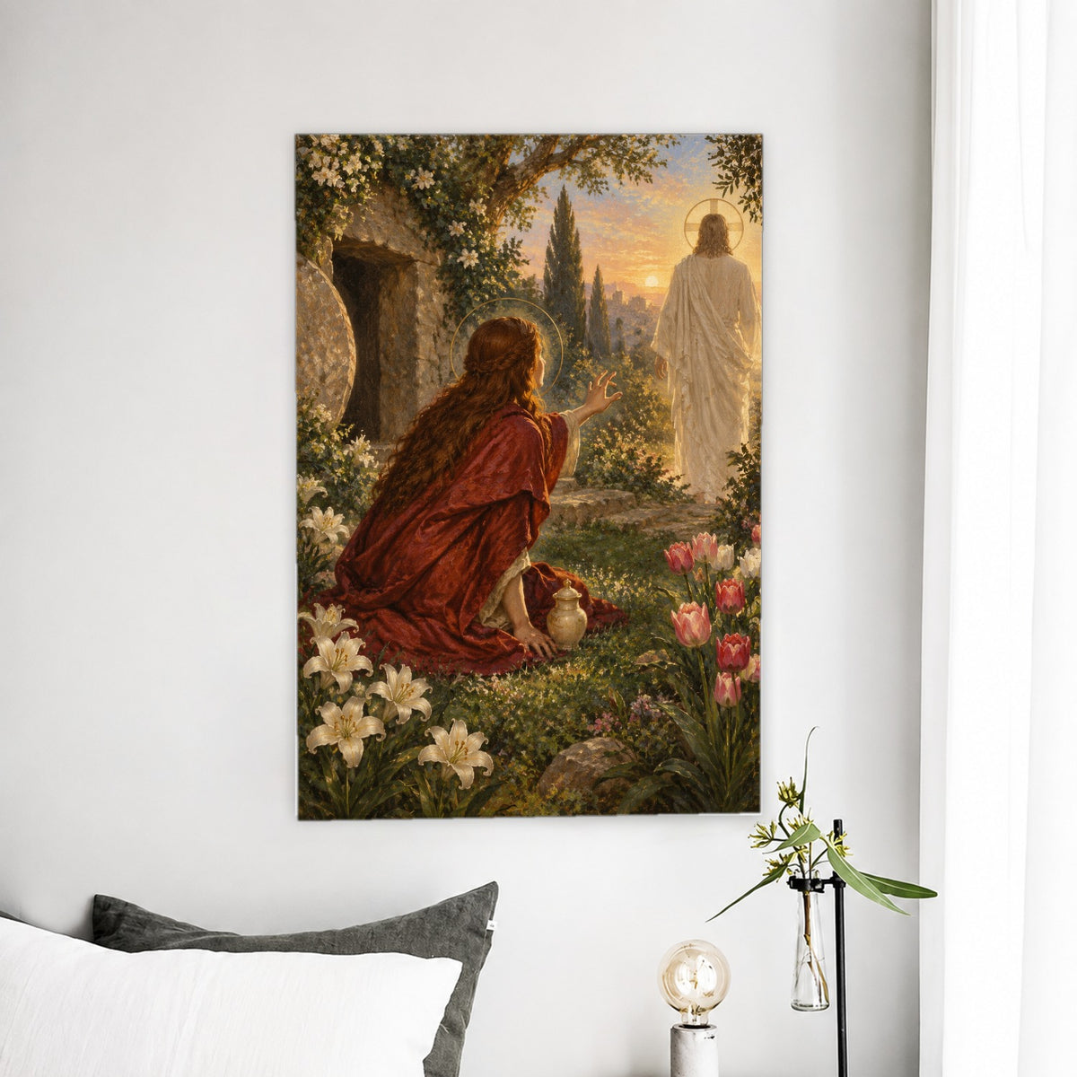 Magdalena Horti Canvas Wall Art - Catholic Wall Art, detail view