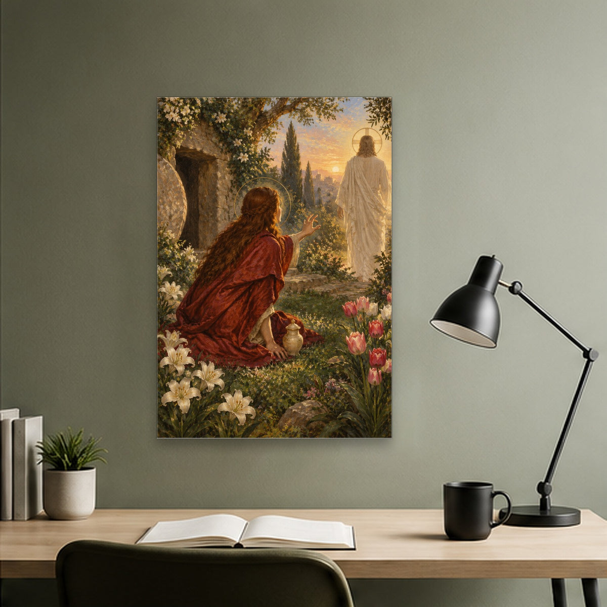 Magdalena Horti Canvas Wall Art - Catholic Wall Art, close-up of the print