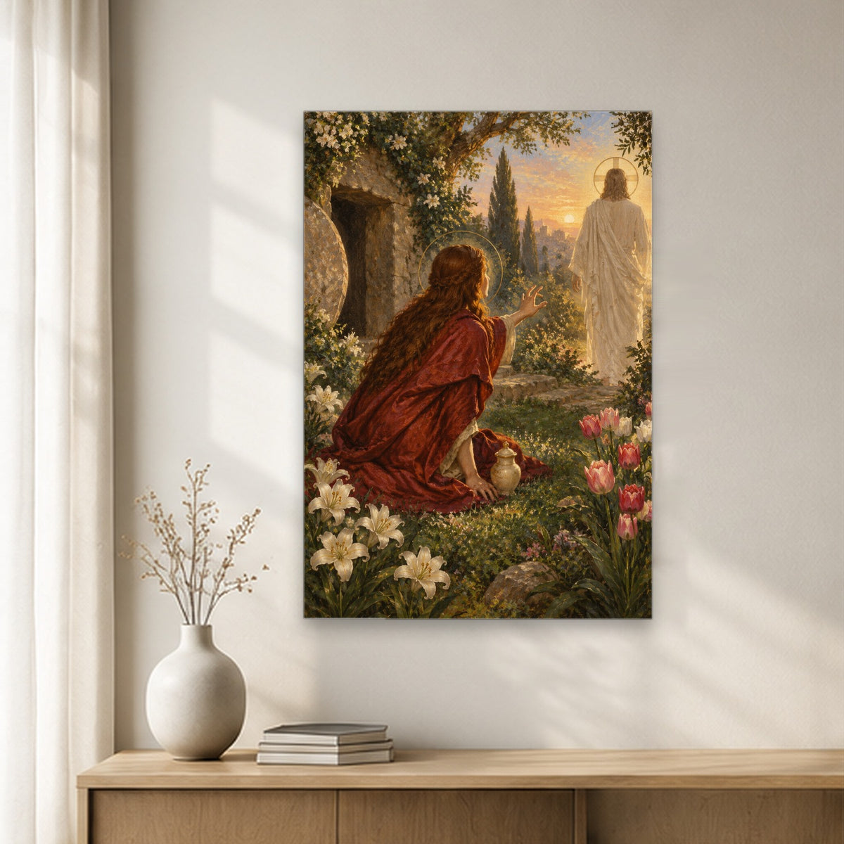 Magdalena Horti Canvas Wall Art - Catholic Wall Art, gift presentation
