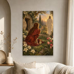 Magdalena Horti Canvas Wall Art - Catholic Wall Art, scale reference