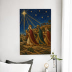 Magi ab Oriente Canvas Wall Art - Catholic Wall Art, detail view