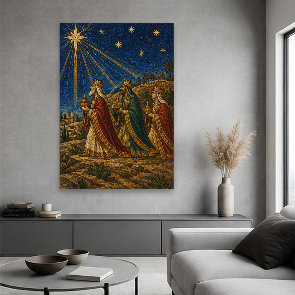 Magi ab Oriente Canvas Wall Art - Catholic Wall Art, hanging display