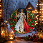 Manus Benedicens IV Glass Suncatcher - Catholic Suncatcher, gift presentation