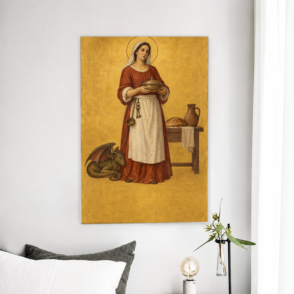 Martha Hospita Canvas Wall Art - Catholic Wall Art, detail view