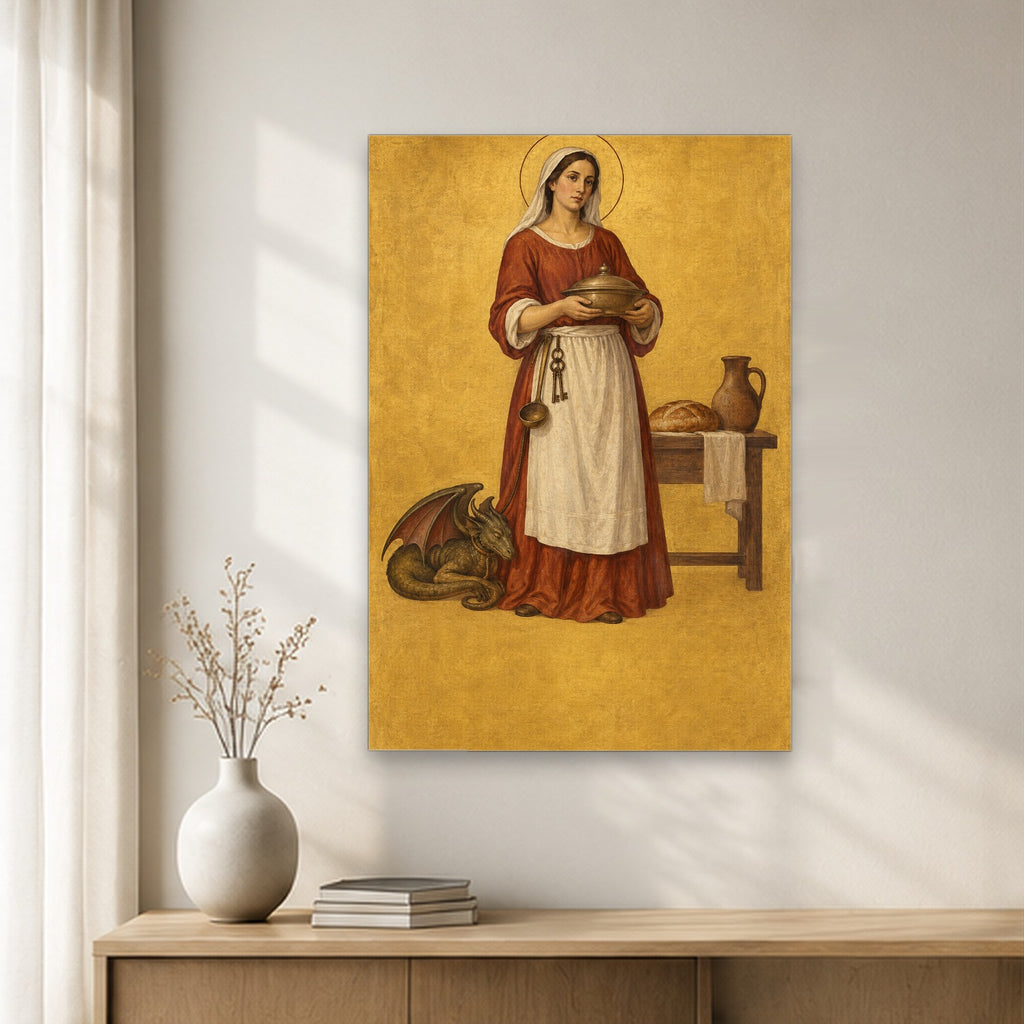 Martha Hospita Canvas Wall Art - Catholic Wall Art, gift presentation