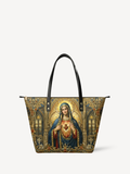 Mater Amoris PU Leather Tote Bag - Christian Tote Bag, front view
