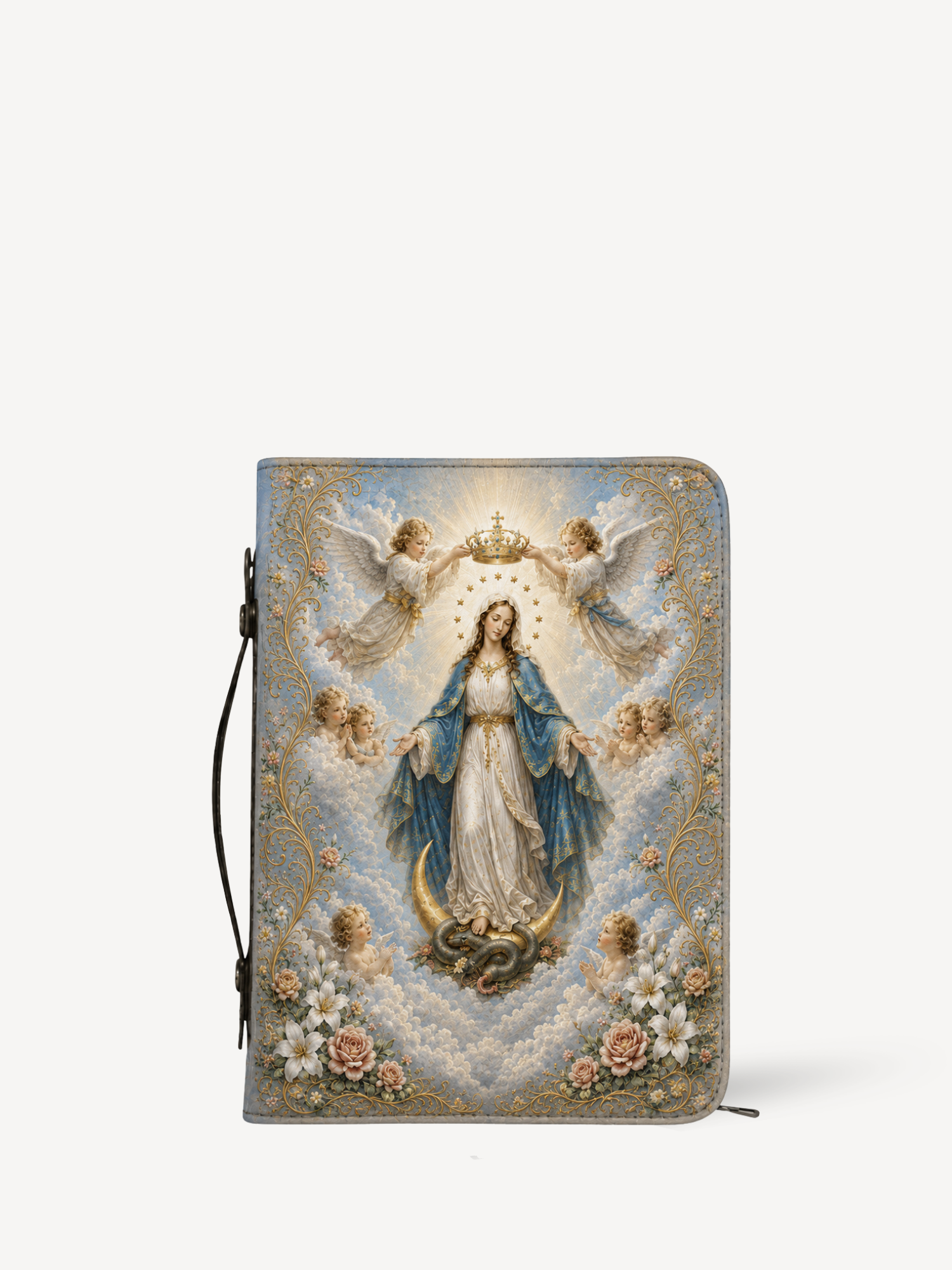 "Mater Caeli" Bible Cover - Catholic Bible Cover, Front View