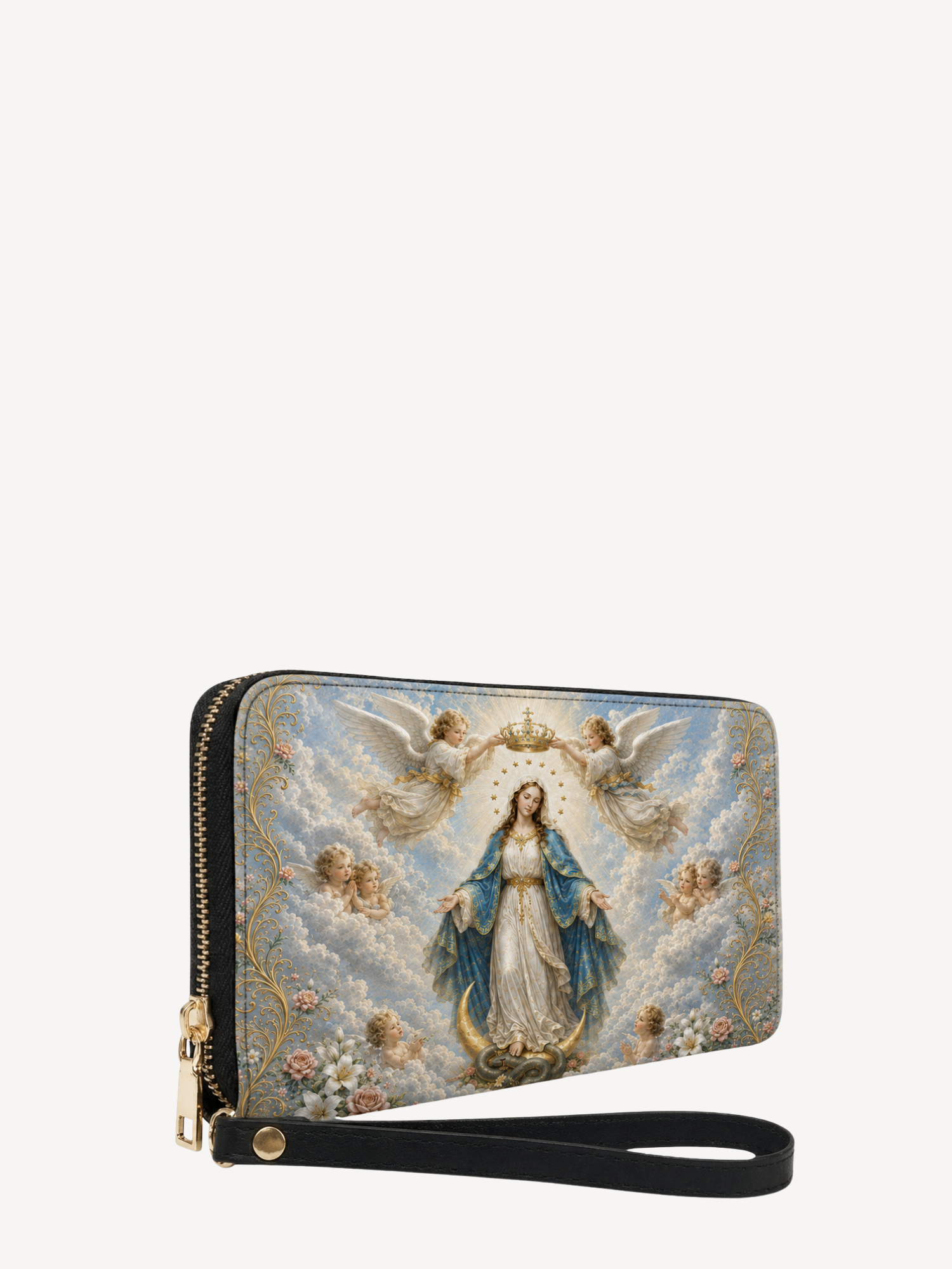 "Mater Caeli" Leather Wallet - Catholic Leather Wallet, View 2