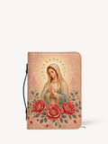 Mater de las Rosas Bible Cover - PU Leather Bible Cover, front view