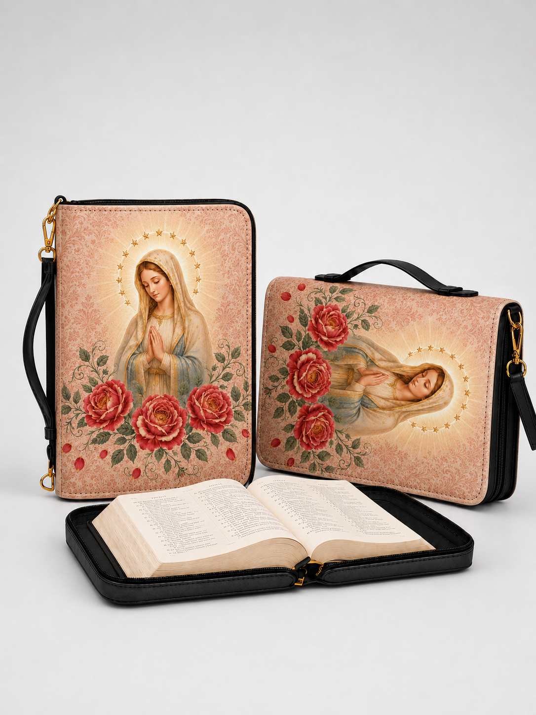 "Mater de las Rosas" Bible Cover - Catholic Bible Cover, View 2