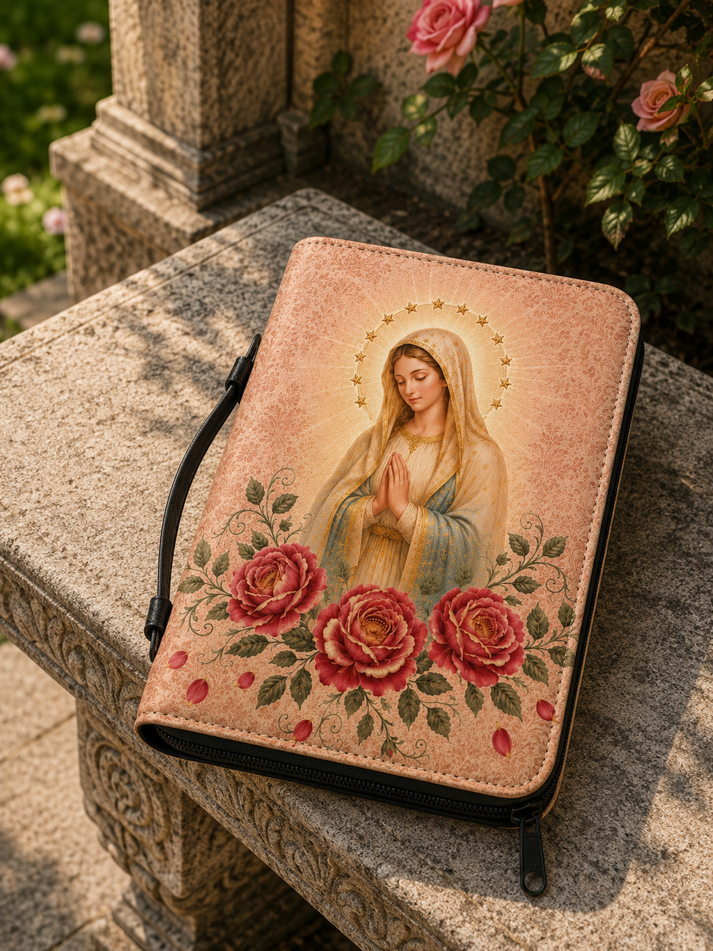 "Mater de las Rosas" Bible Cover - Catholic Bible Cover, View 6