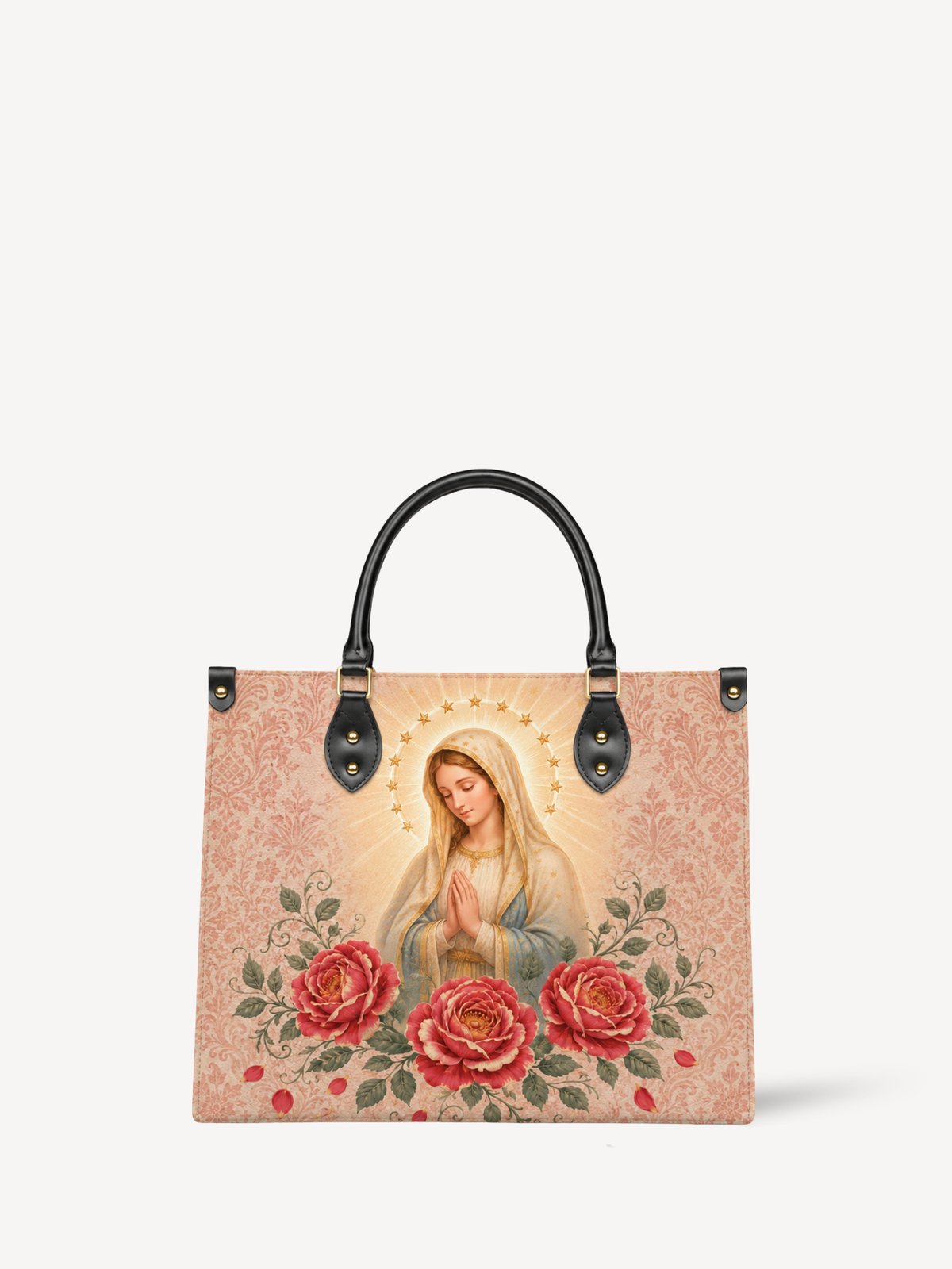 Mater de las Rosas PU Leather Handbag - Christian Handbag, front view