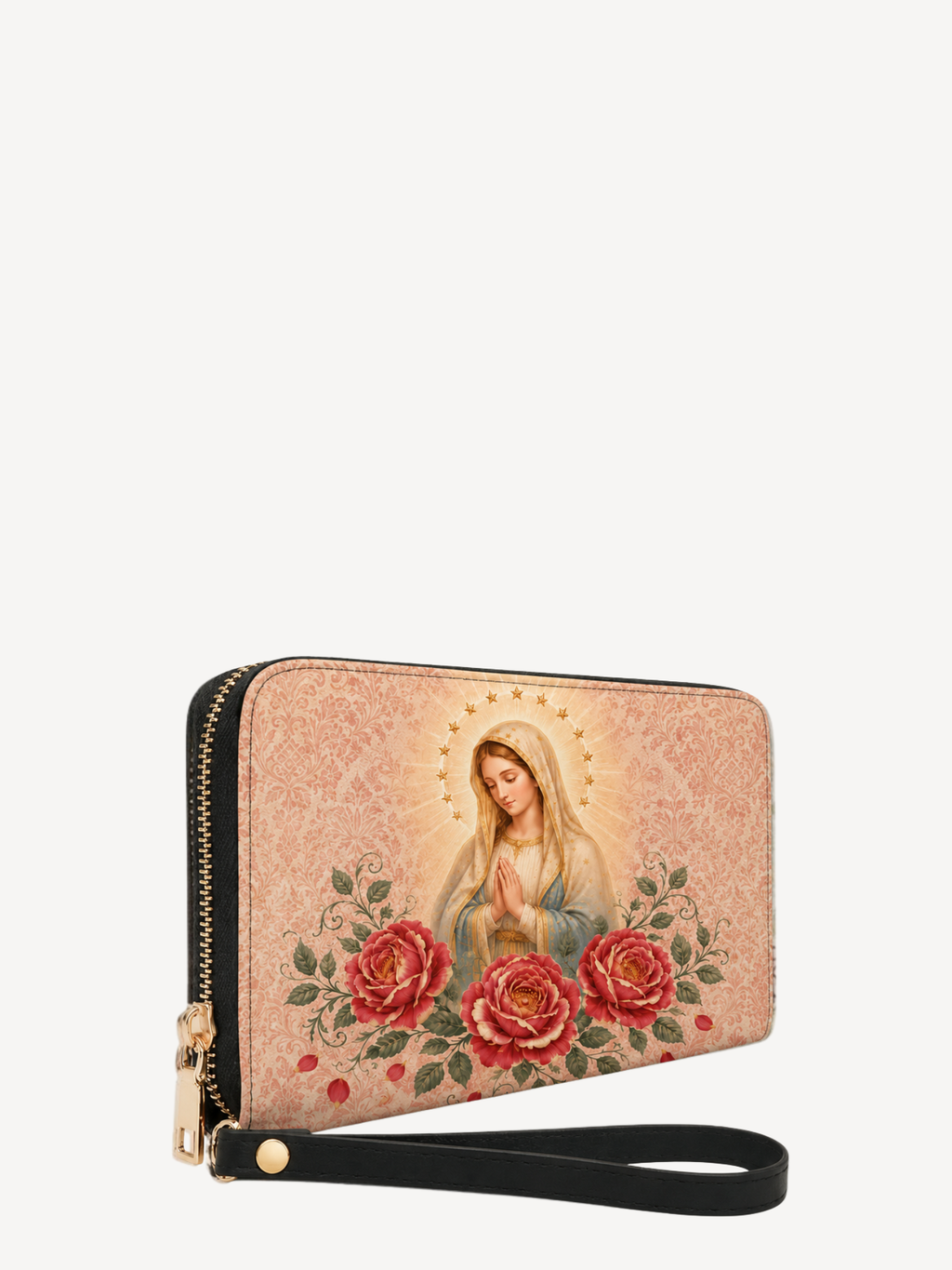 "Mater de las Rosas" Leather Wallet - Catholic Leather Wallet, View 2