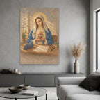 Mater Dolorosa Canvas Wall Art - Catholic Wall Art, hanging display