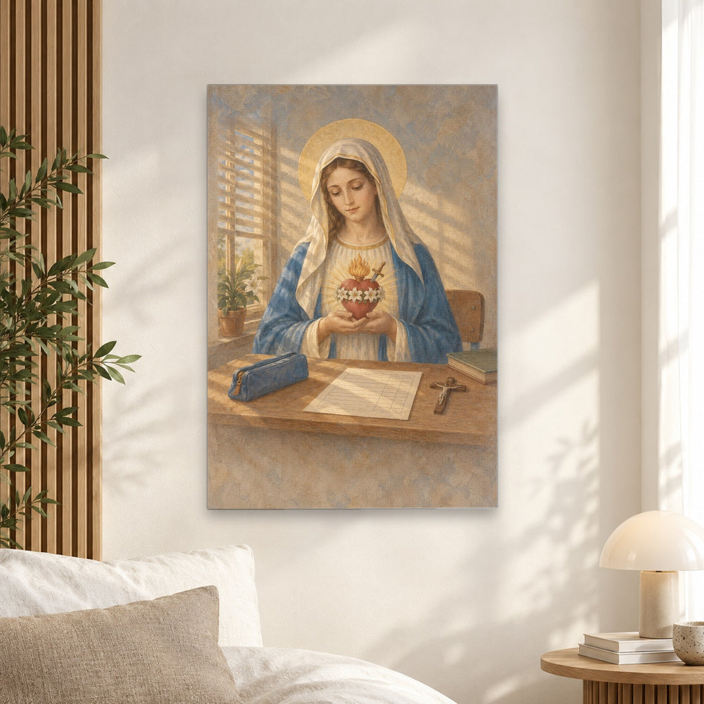 Mater Dolorosa Canvas Wall Art - Catholic Wall Art, alternate angle