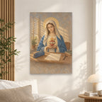 Mater Dolorosa Canvas Wall Art - Catholic Wall Art, alternate angle