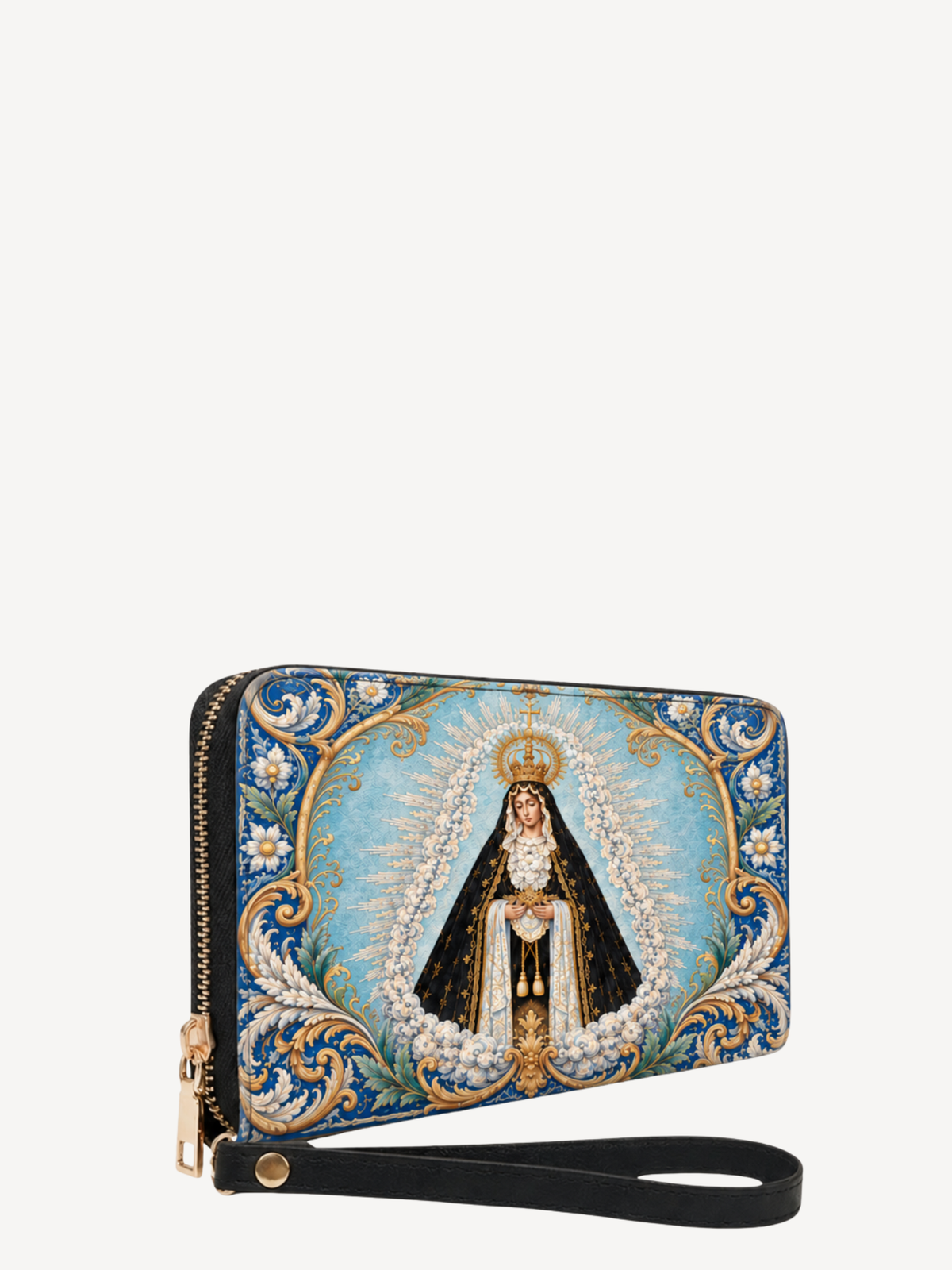 Mater Dolorosa Leather Wallet - Christian Wallet, detail view