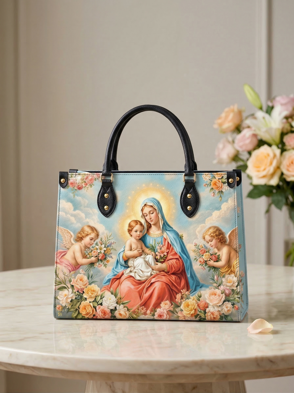 "Mater Gratiae" Leather Handbag