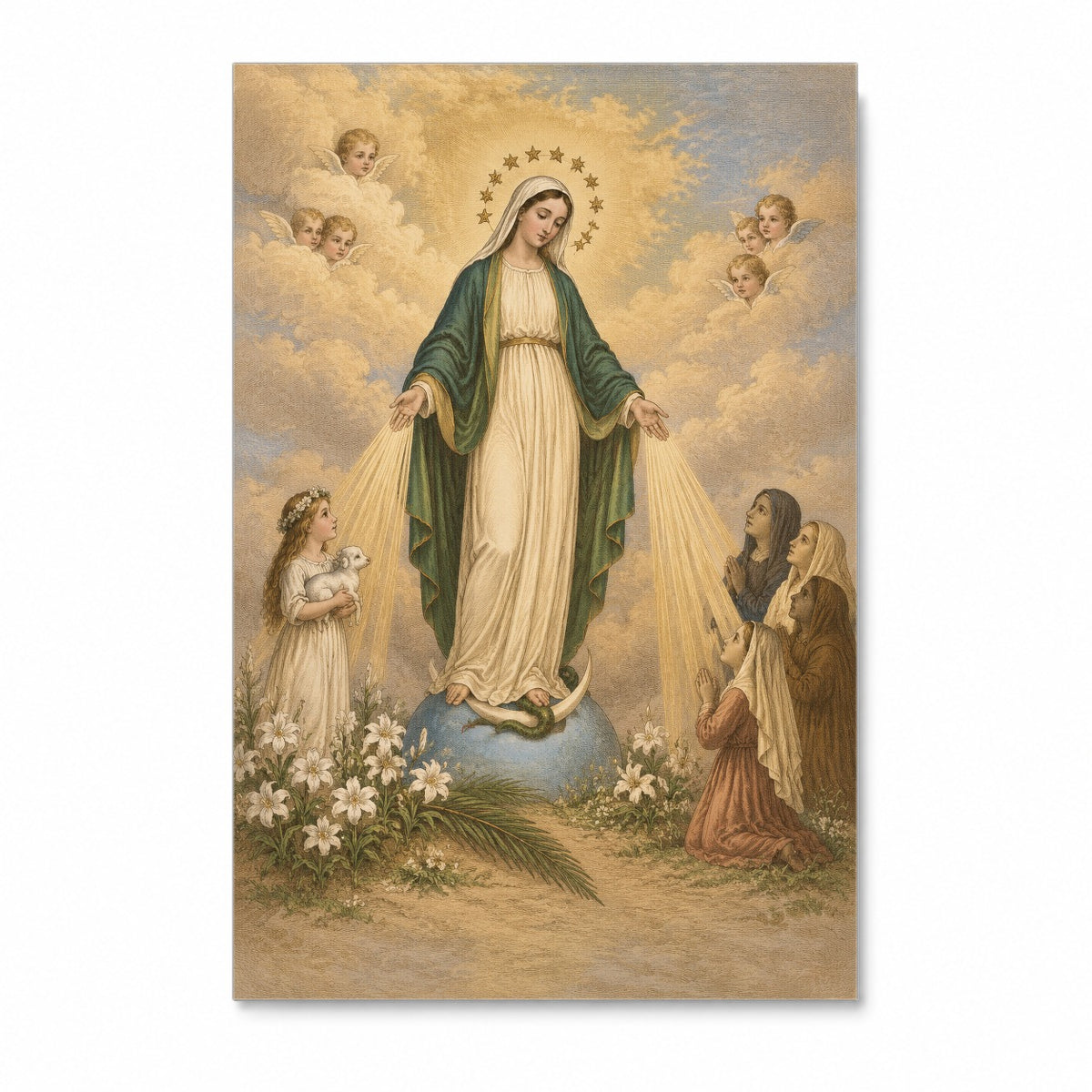 Mater Gratiarum Canvas Wall Art - Catholic Wall Art, front view