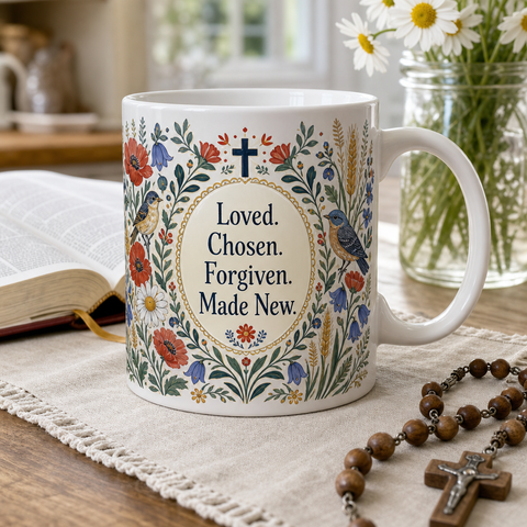 Meadow Of Grace Ceramic Mug - Christian Coffee Mug, front view