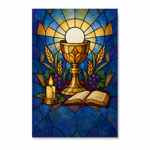 Meek and Humble of Heart – Modern Canvas Wall Art - Catholic Wall Art, front view